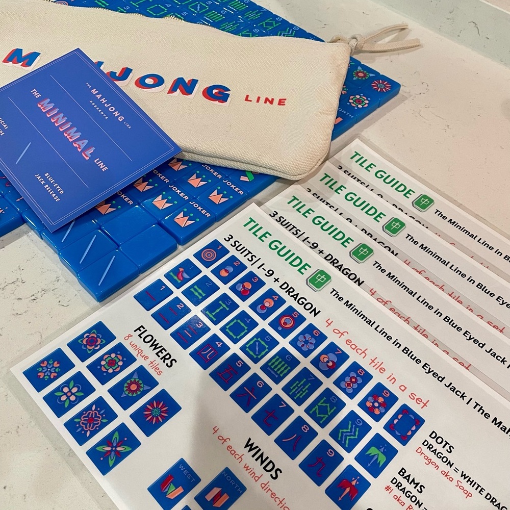 🀄️💙 The Mahjong Line | The Minimal Line : Blue-Eyed Jack Mahjong Tiles 💙🀄️ - Picture 9 of 11